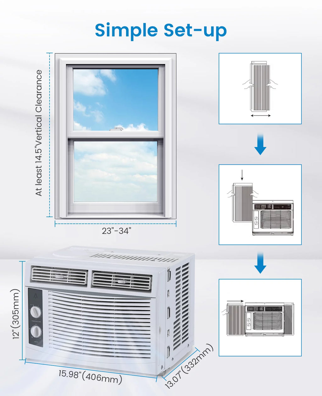 5000 BTU Window Air Conditioner with Mechanical Controls T131