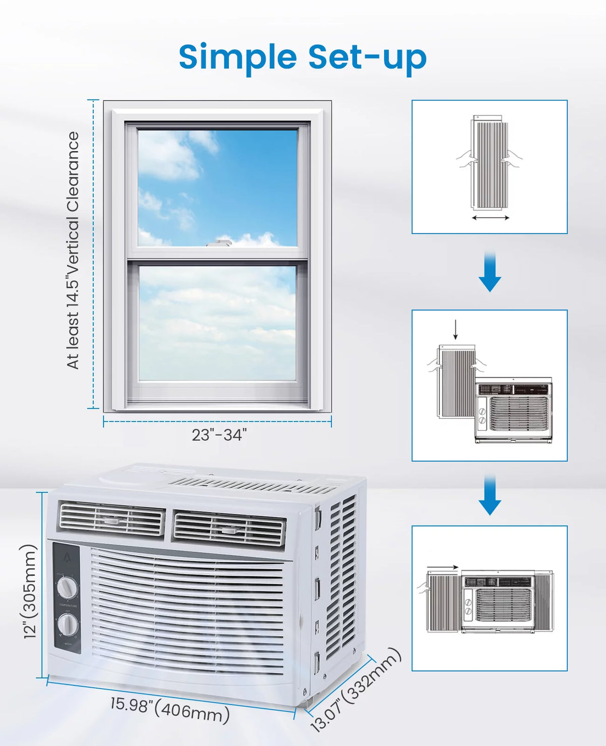 5000 BTU Window Air Conditioner with Mechanical Controls T131
