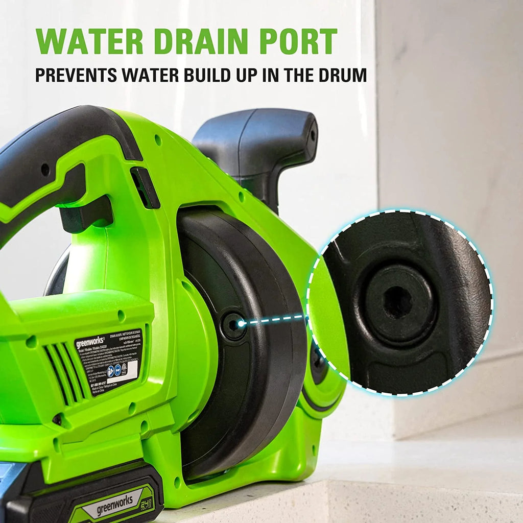 24V Drain Auger with 2Ah Battery and Fast Charger P1967