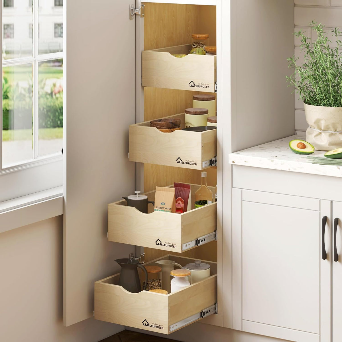Pull Out Cabinet Organizer (32''W x 21''D) S863