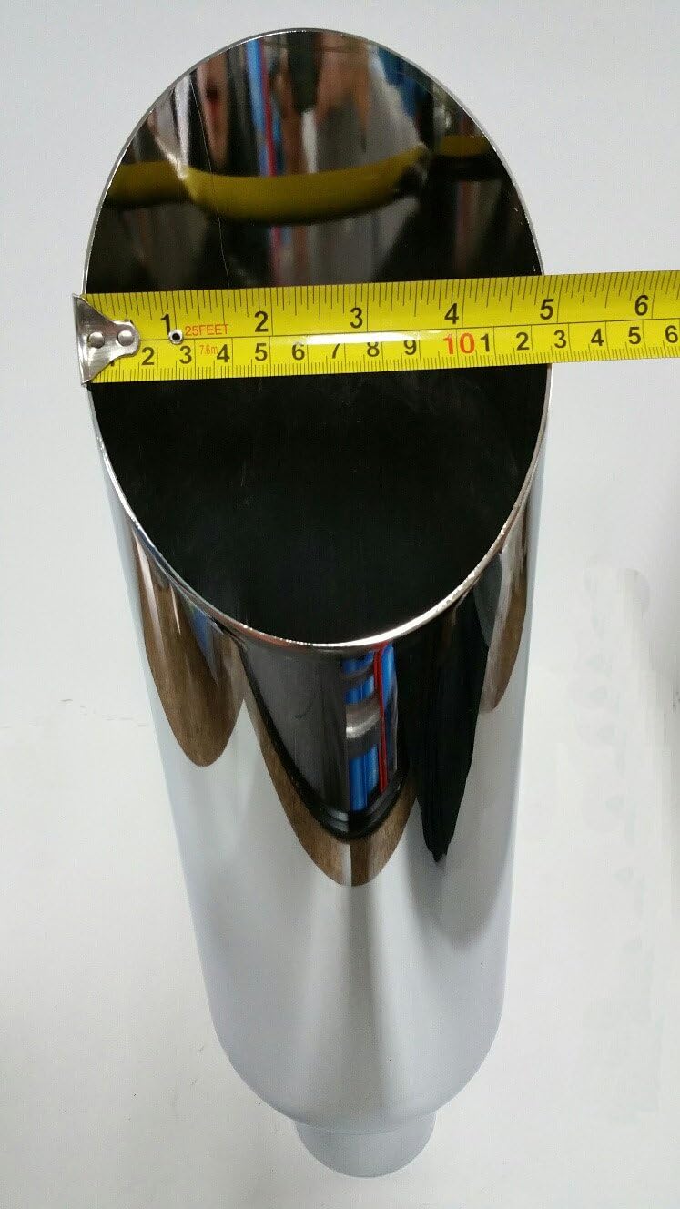 2.5" Inlet 5" Outlet 17" Pack of 2 Stainless Steel Exhaust Tip S2856
