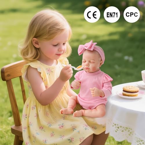 18 Inch Sleeping Baby Doll with Magnetic Pacifier D72105