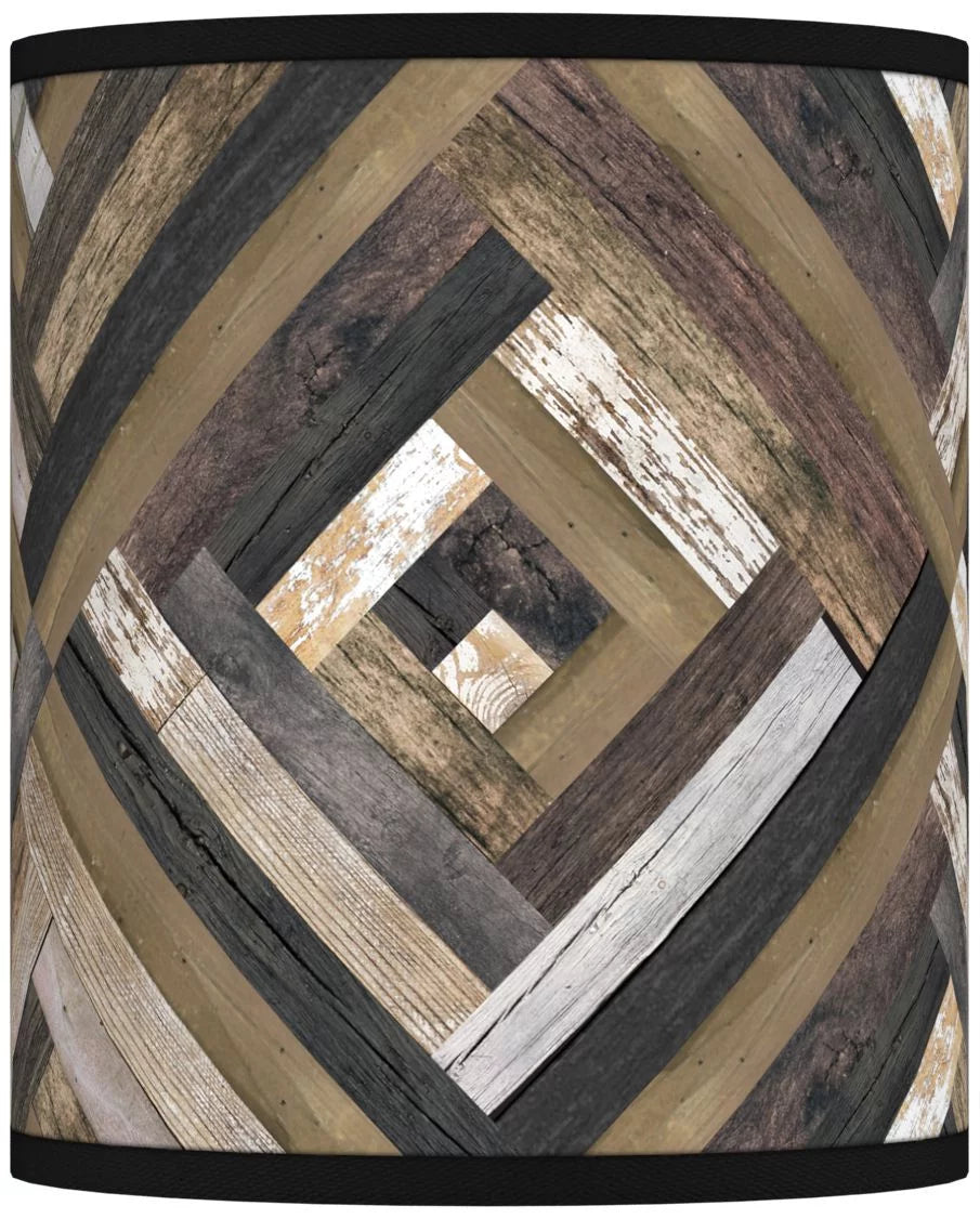 Print Lamp Shade 10" Top x 10" Bottom x 12" High Spider Fitting Z999