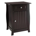 Coffee Nightstand with Drawer & Storage Cabinet B5117