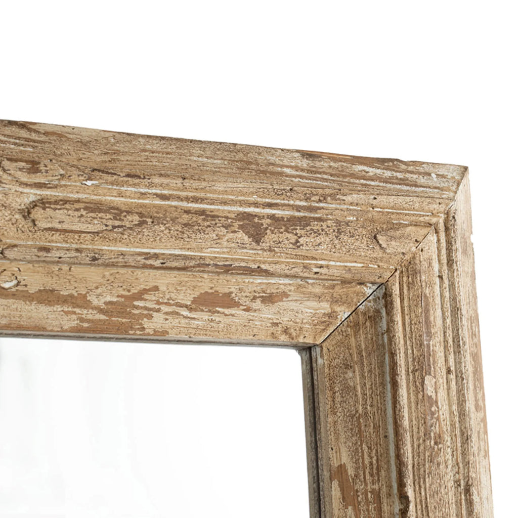 Distressed Finish Rectangular Wall Mirror N26996