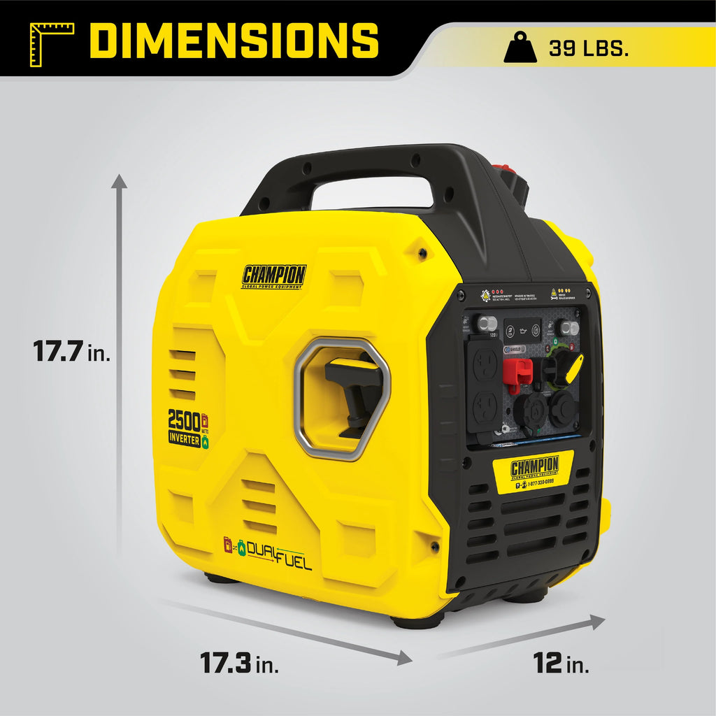 2500-Watt Dual Fuel Portable Inverter Generator P79153