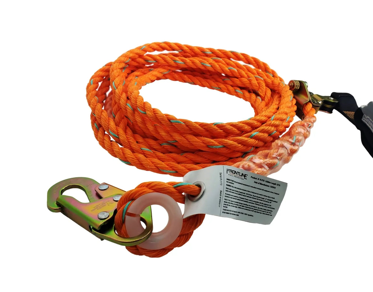 Vertical Lifeline with Openable Rope Grab and Shock Pack X8935