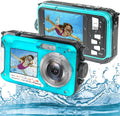 Waterproof Camera Full HD 2.7K 48MP Dual Screen 16X Digital Zoom Pack of 2 C6121