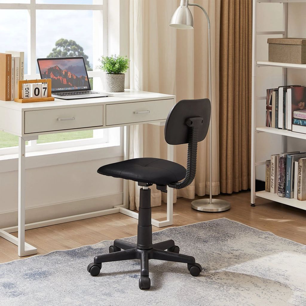 Black Adjustable Height Ergonomic Swivel Office Chair H89379