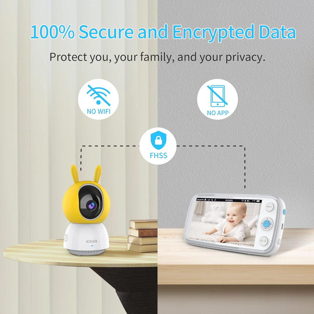 5 720P HD Video Baby Monitor with Night Vision and 2-Way Audio Q116