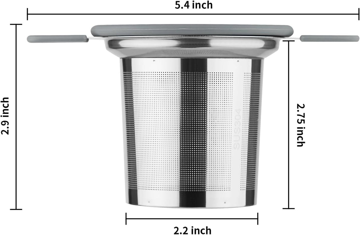 Stainless Steel Extra Fine Mesh Tea Infuser Strainer with Double Handles G247193