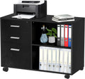White 3-Drawer Wood File Cabinet with Lock R69042