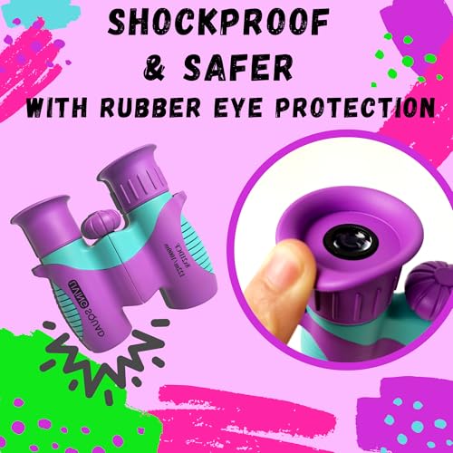 8x21 Pink Compact Kids Binoculars Set with Neck Strap C5272