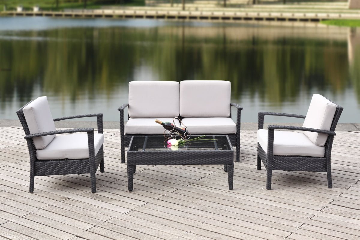 4 Piece Outdoor Set with Cushion E72147