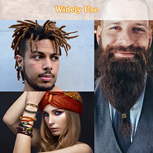 110 PCS Gold Viking Beard Beads N795