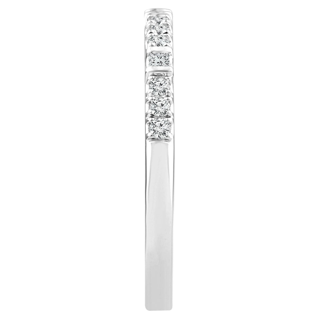 10K White Gold Diamond Stackable Band Y3248