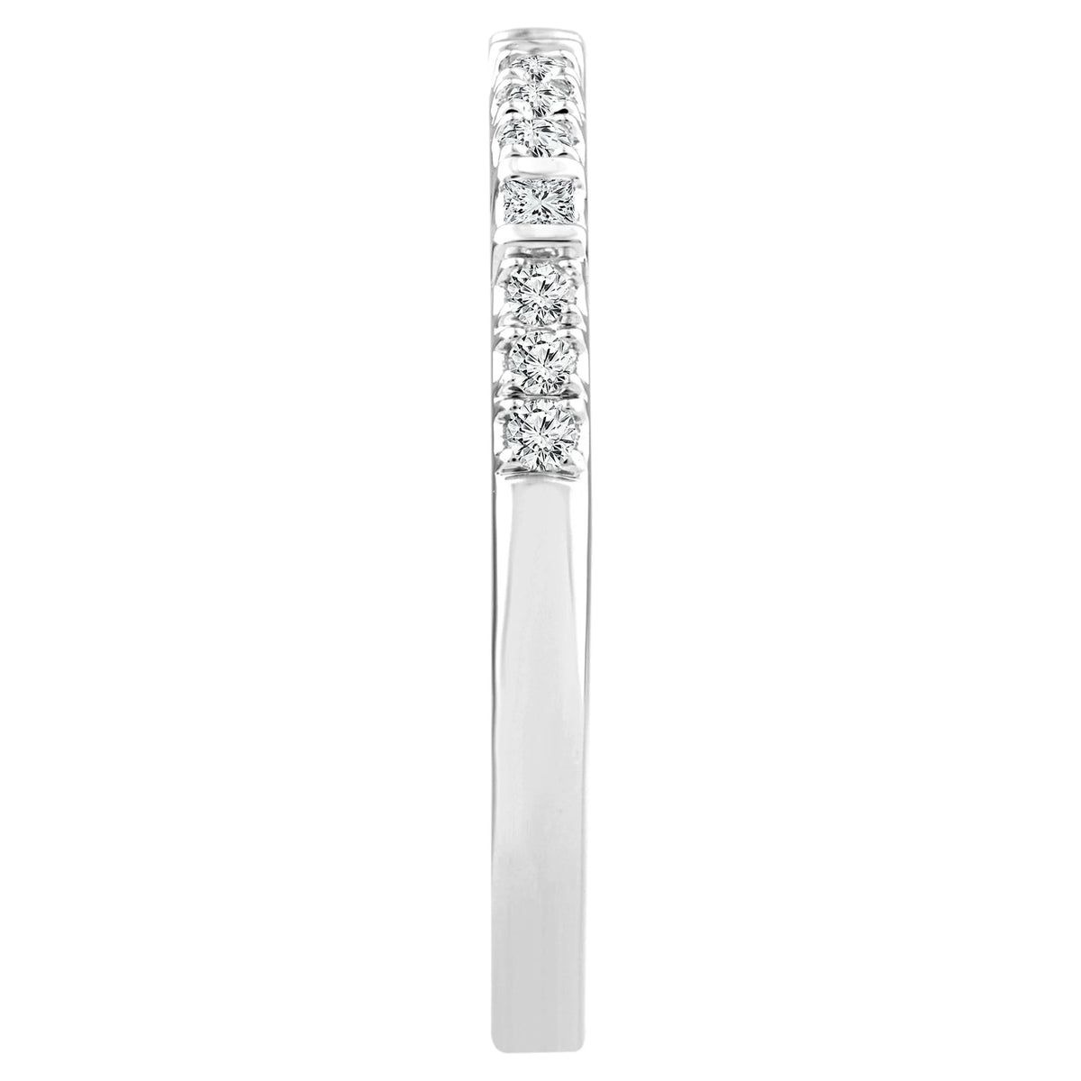 10K White Gold Diamond Stackable Band Y3248