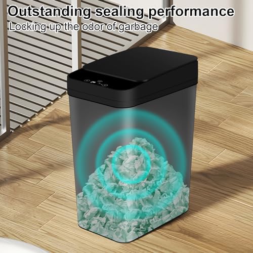 White 5 Gallon Automatic Motion Sensor Trash Can G6938