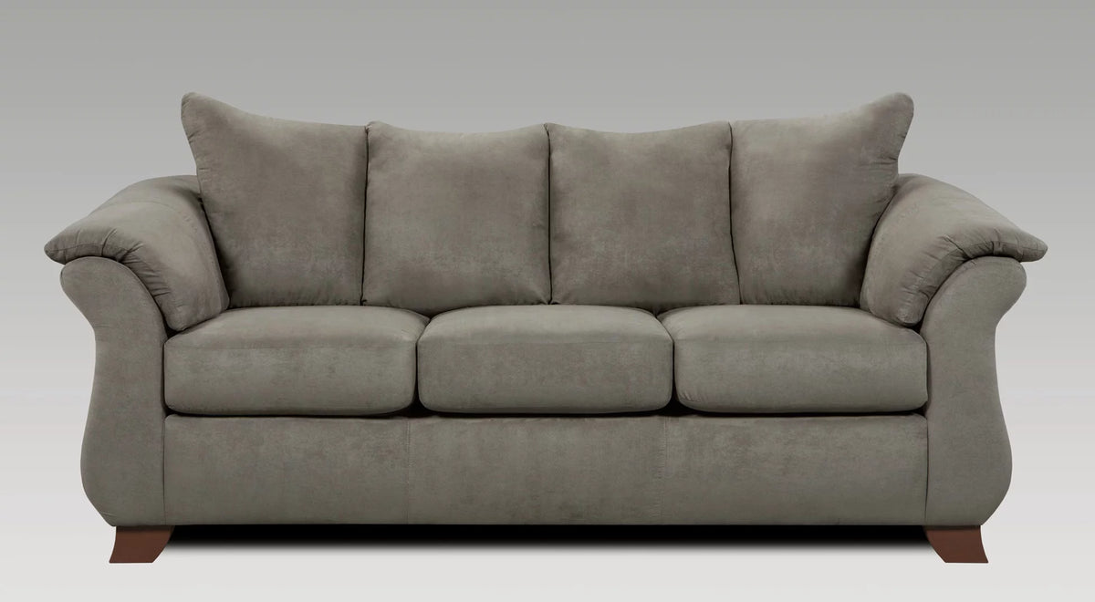 Grey Microfiber Sofa and Loveseat Set G2141