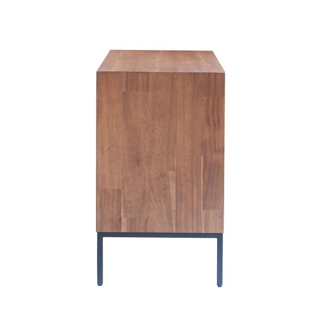 35.5" Wood & Steel 3 Drawer Chest in Newton Brown/Black O413