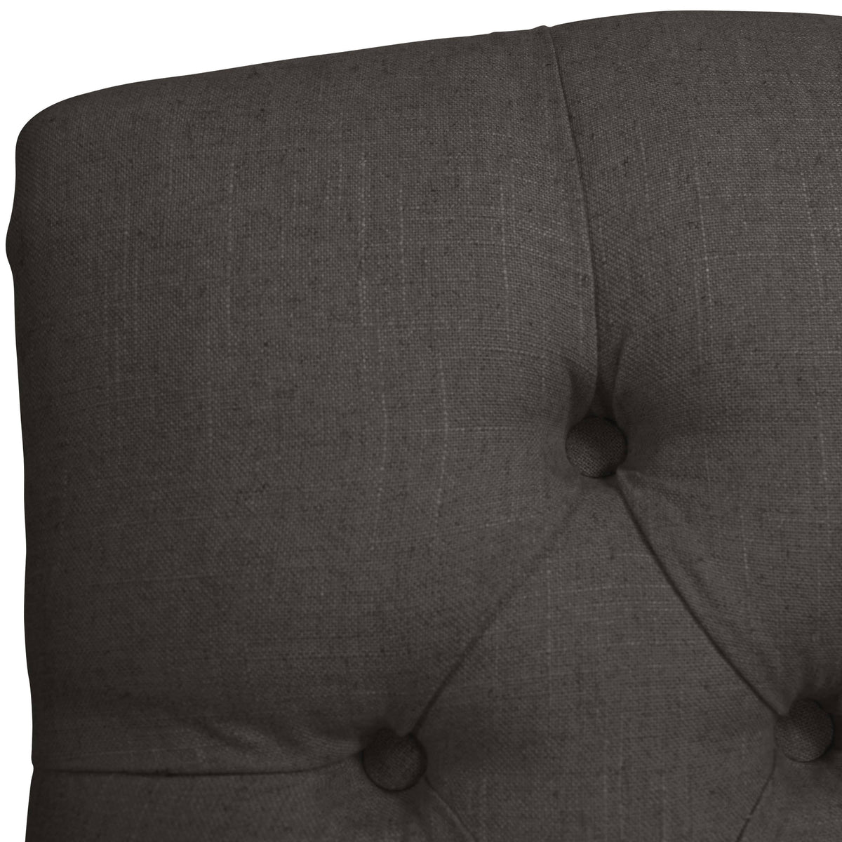 Tufted Counter Stool in Linen Slate Q314