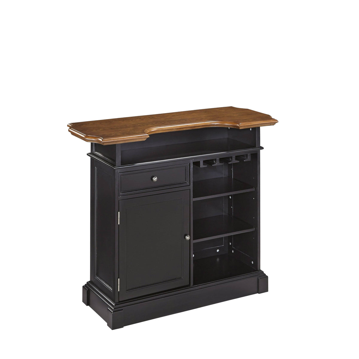 Black Bar and Two Stools O21924