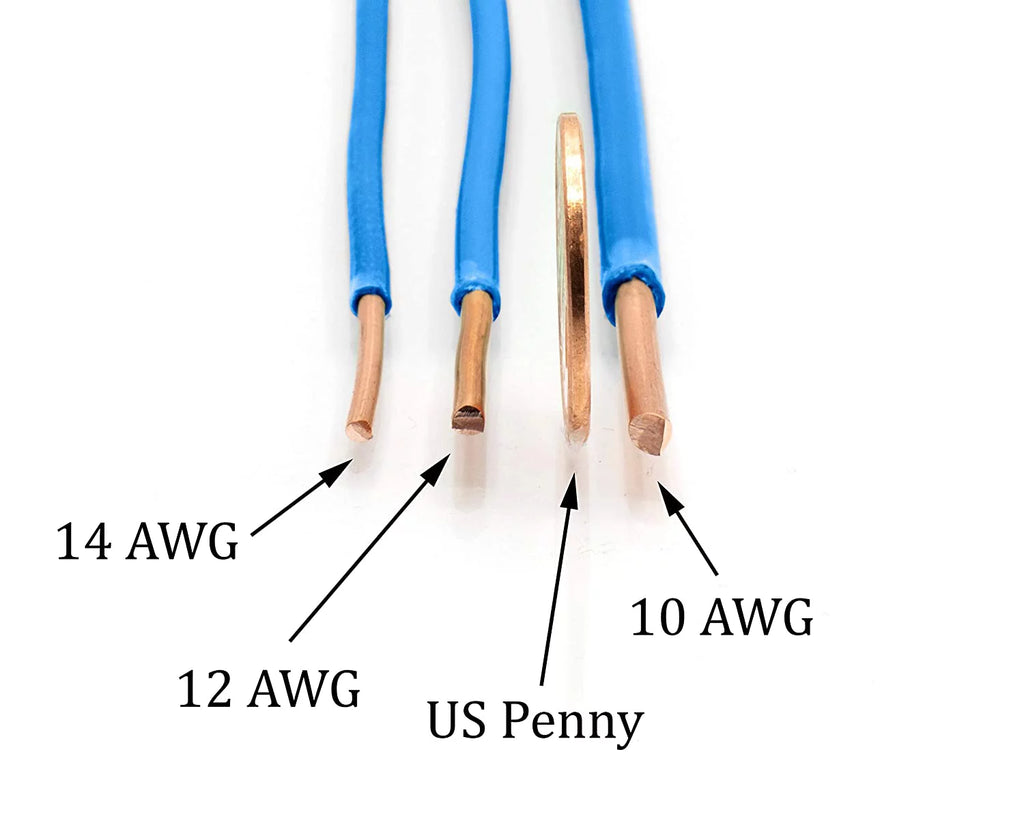 12 AWG Blue Insulated Solid Copper THHN THWN Wire 50 Feet U370572