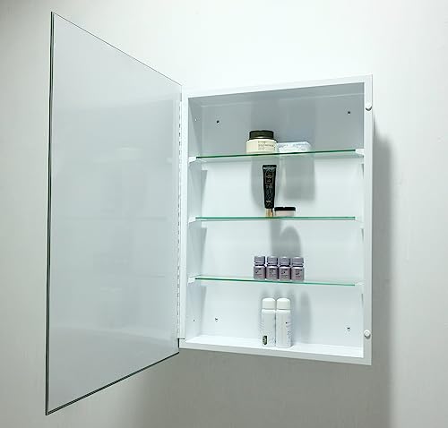 14"x24" Rectangular Beveled Frameless Mirror Cabinet F8677