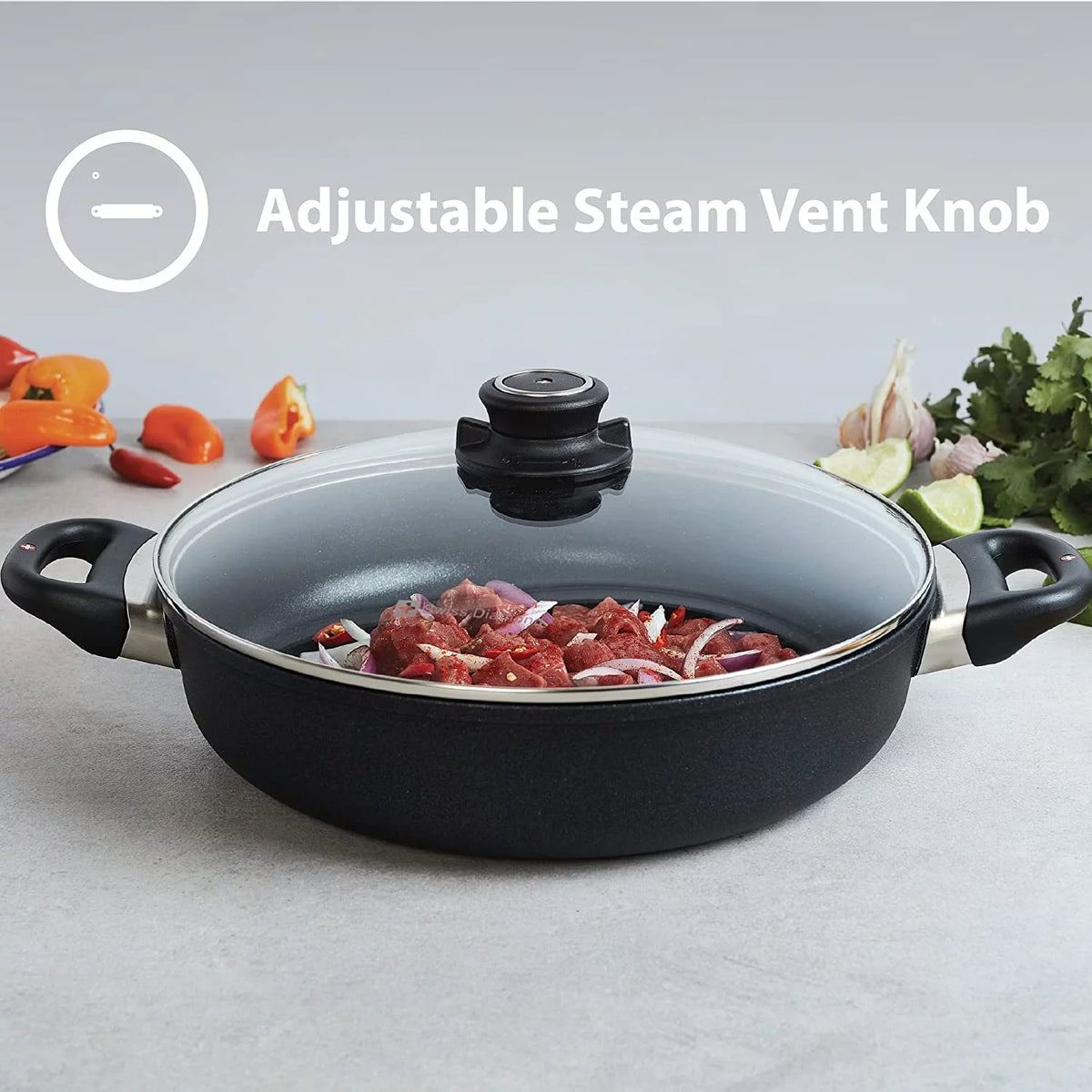 10 Piece Nonstick Diamond Coated Aluminum Cookware Set Y78263
