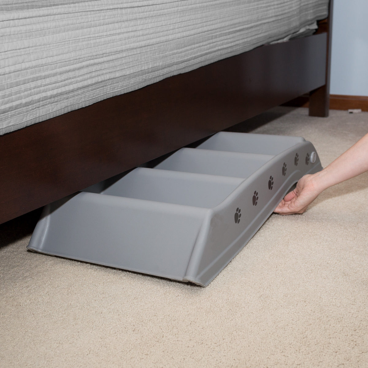 Gray 4 Step Pet Stairs V531150