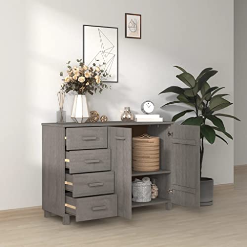 Light Gray Solid Wood Pine Sideboard V732