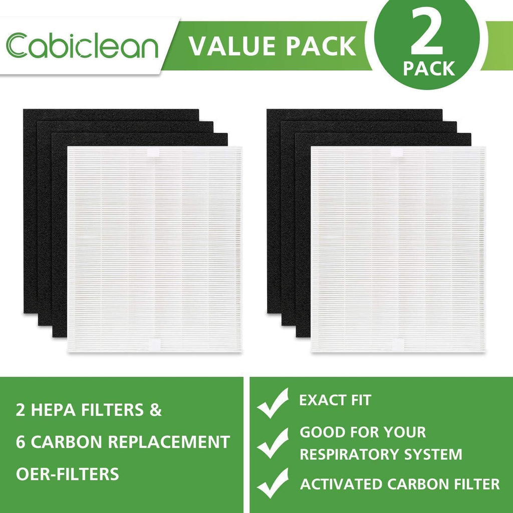 2 HEPA Filters Including 6 Carbon Pre Filters Y258