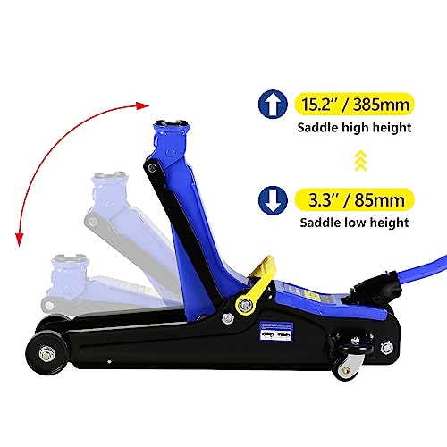 Blue Steel Low Profile Hydraulic Floor Jack, 2 Ton Capacity P11875