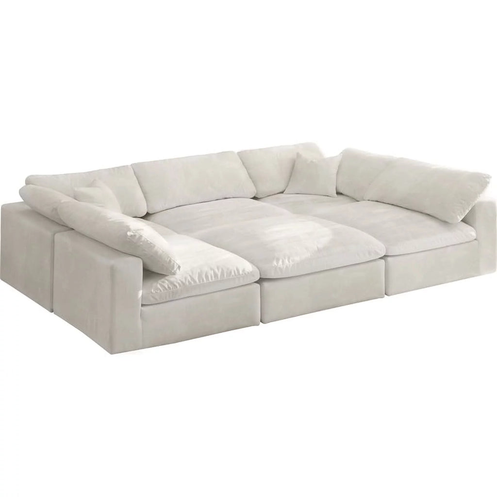 Cream Velvet Modular Sectional O30966