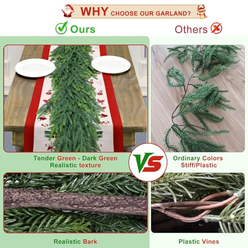 9Ft Artificial Evergreen Cedar Pine Garland R5680
