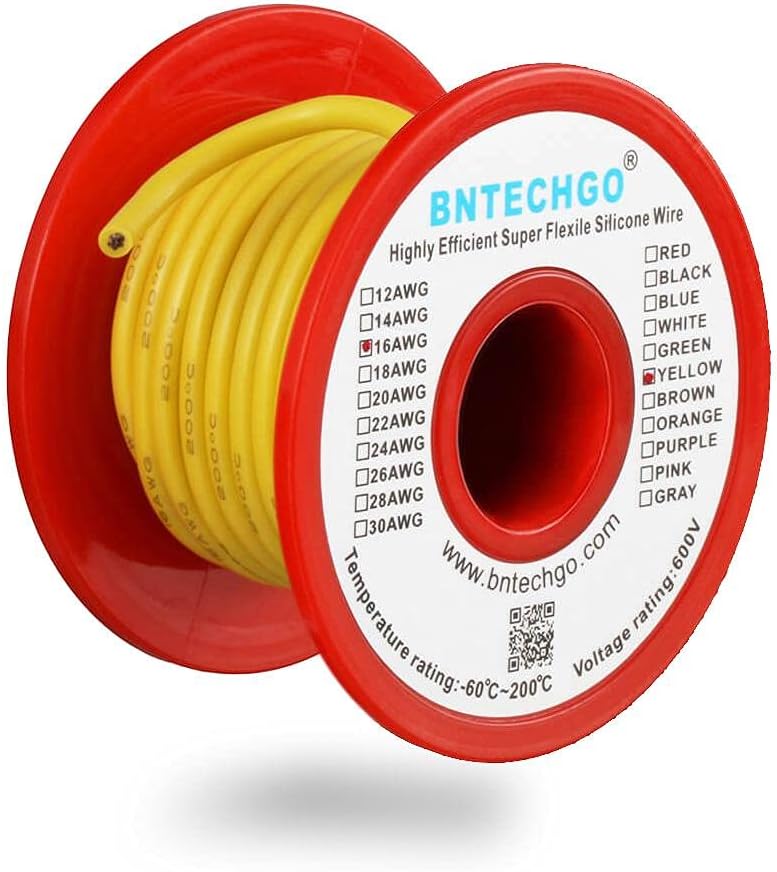 16 Gauge Silicone Wire Kit 7 Color 25 ft Stranded Tinned Copper Wire Pack of 2 J85759