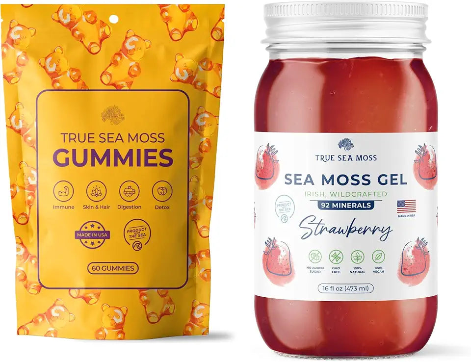 Sea Moss Gummies Pouch & Strawberry Sea Moss Gel D692480