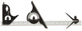 18" Combination Set with Square, Center and Reversible Protractor Head and Blade D8379