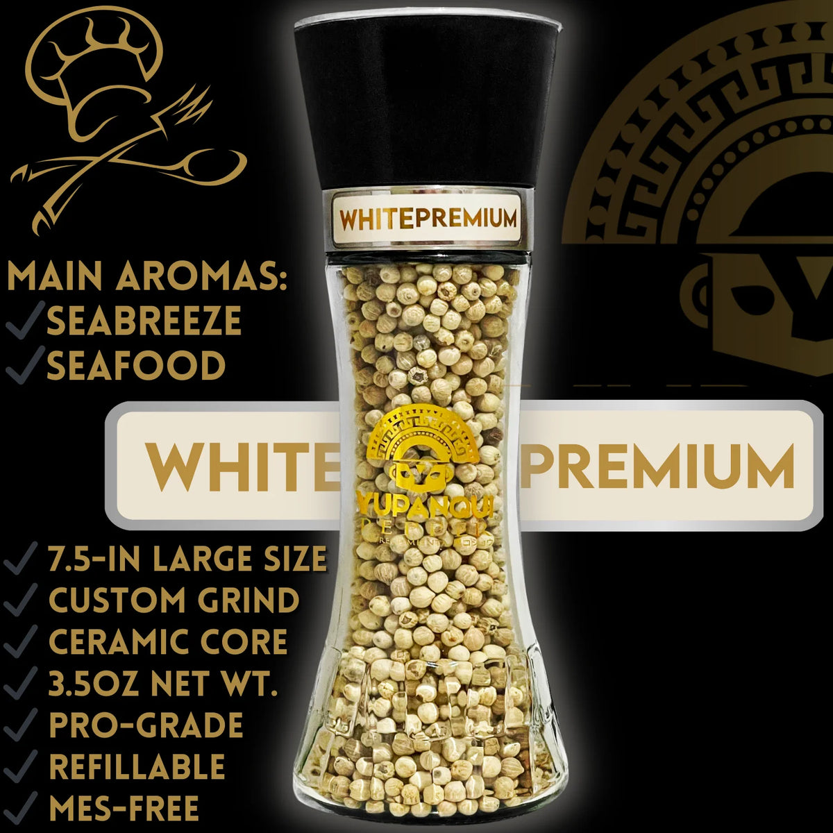 White Pepper Grinder 3oz O16406