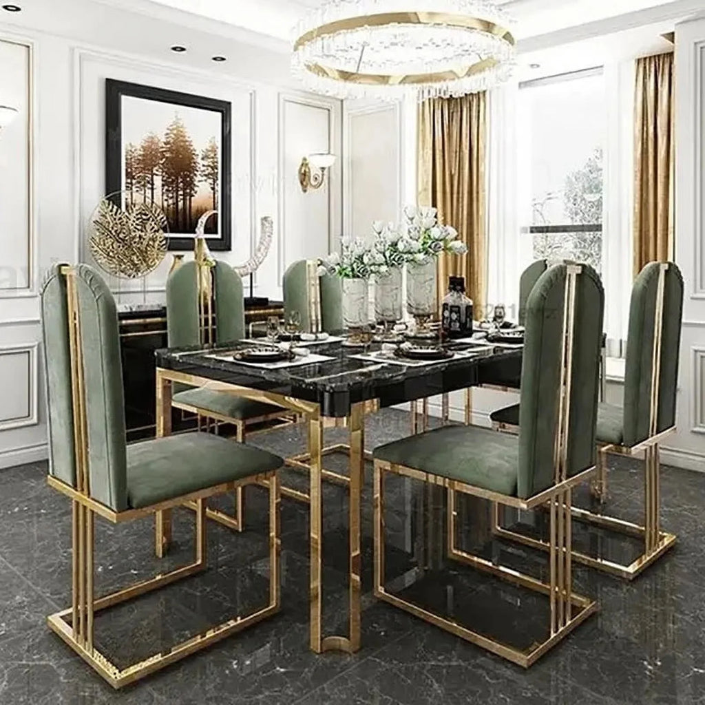 Rectangular Stainless Steel Dining Table B749