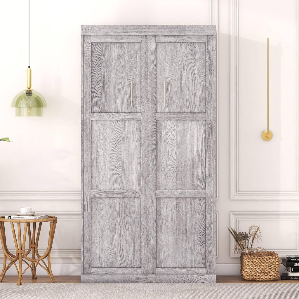Twin Wooden Murphy Bed O16278