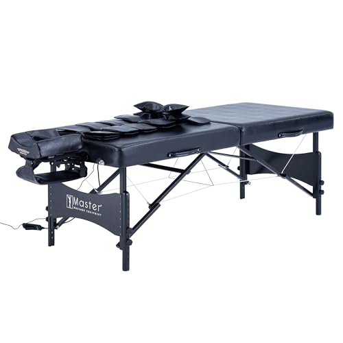 30" Black Portable Massage Table with Airbags H92341