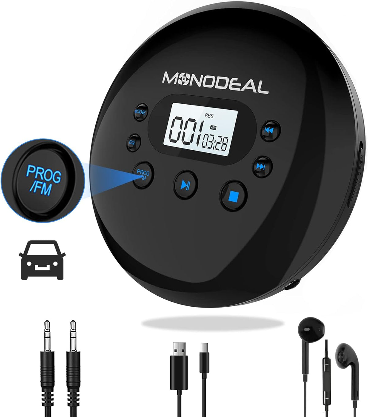 Portable CD Player with FM Transmitter U8721