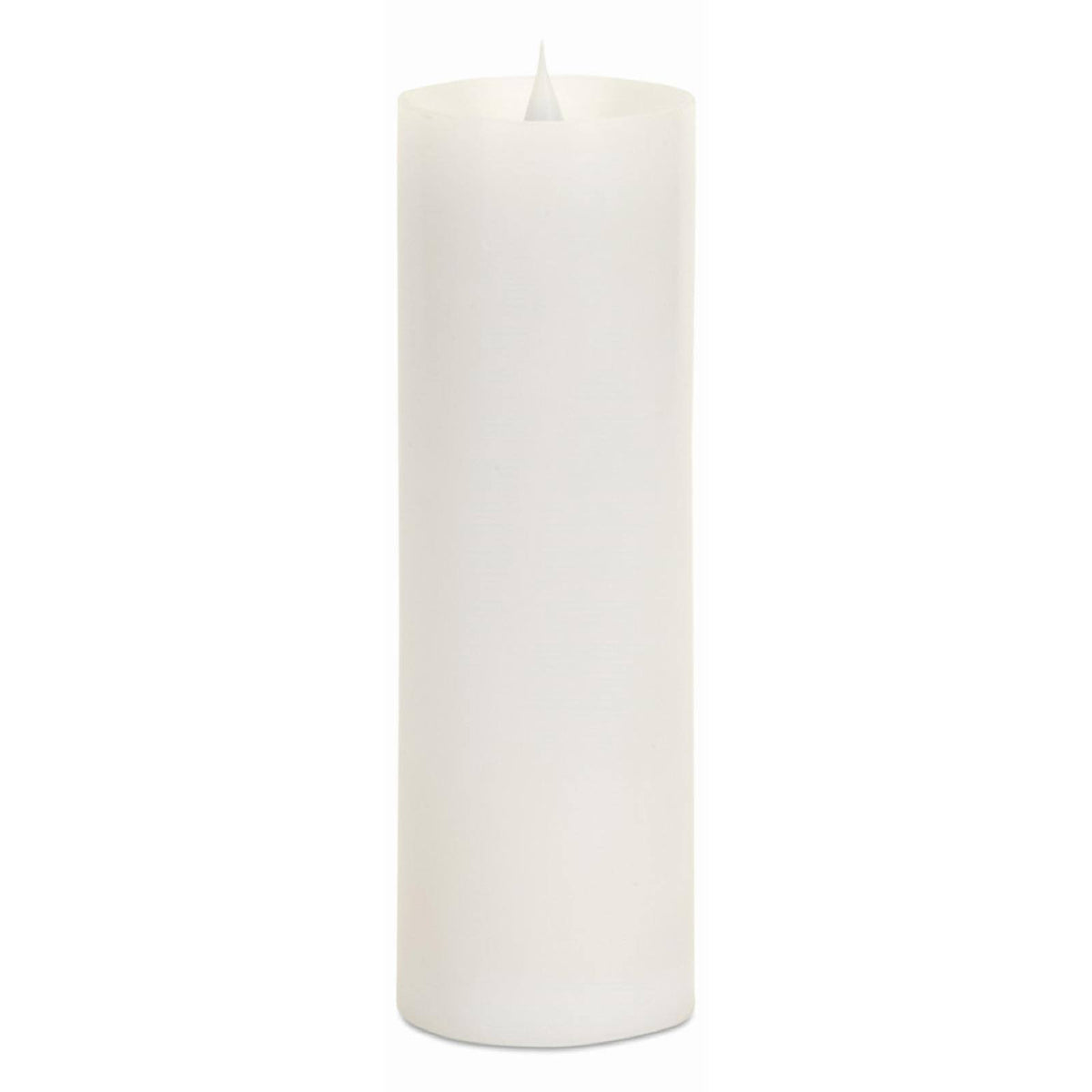 White LED Pillar Candle with Moving Flame M847576