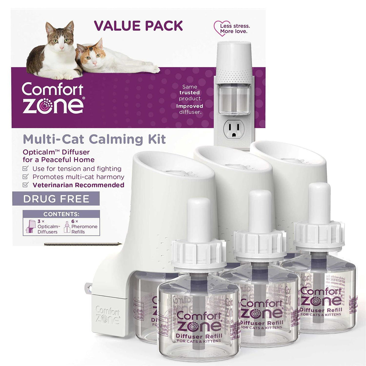 Multicat Calming Diffuser Kit 3 Diffusers and 6 Refills S815