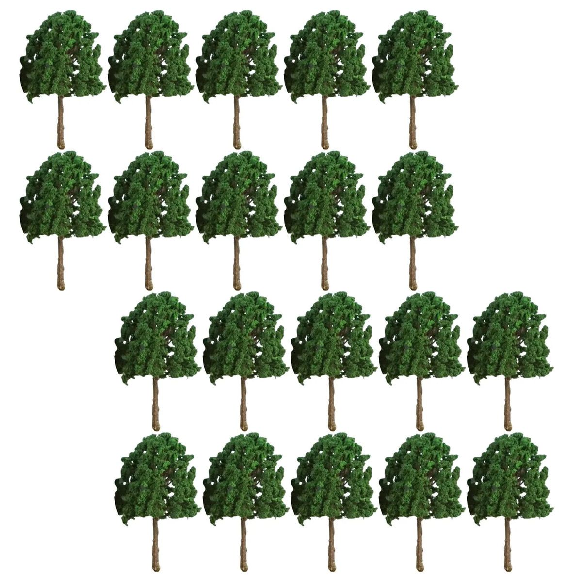 20 Pieces 2.95 inch Dark Green Miniature Trees for Diorama I7487