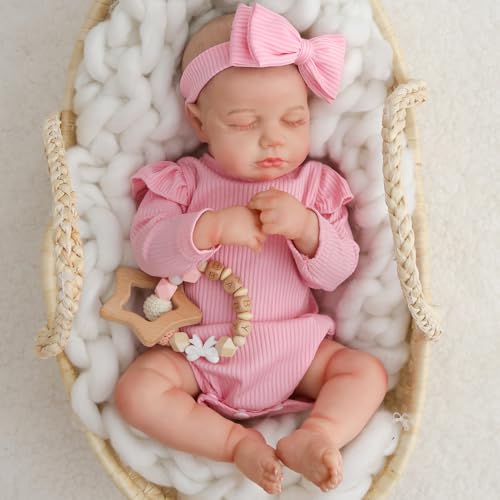 18 Inch Sleeping Baby Doll with Magnetic Pacifier D72105