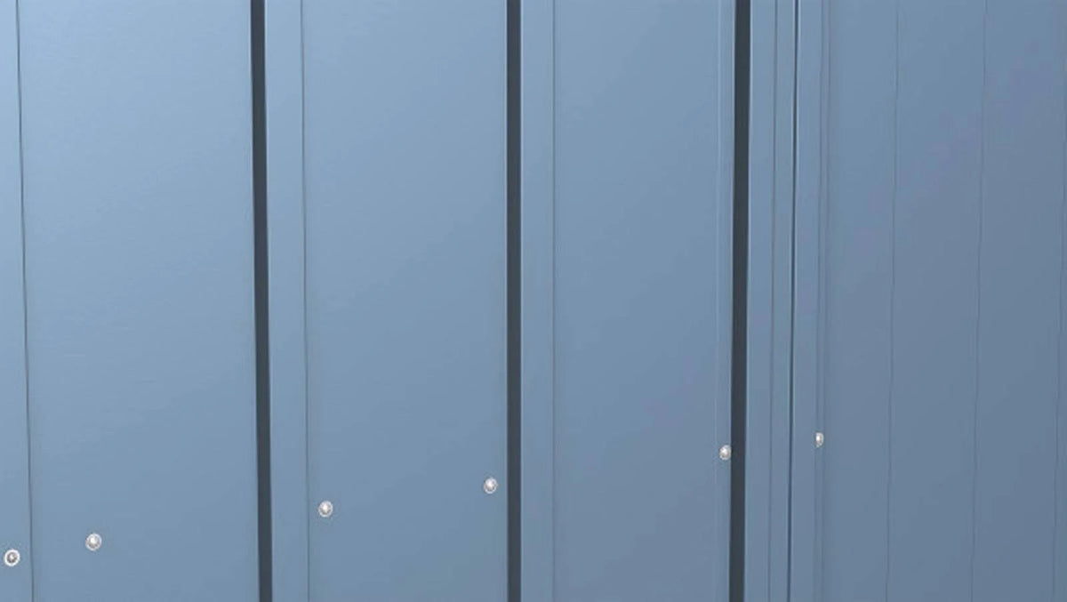 Blue Grey Steel Storage Shed M72220