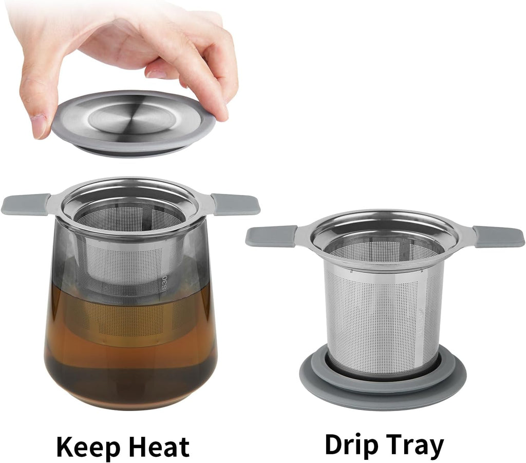 Stainless Steel Extra Fine Mesh Tea Infuser Strainer with Double Handles G247193
