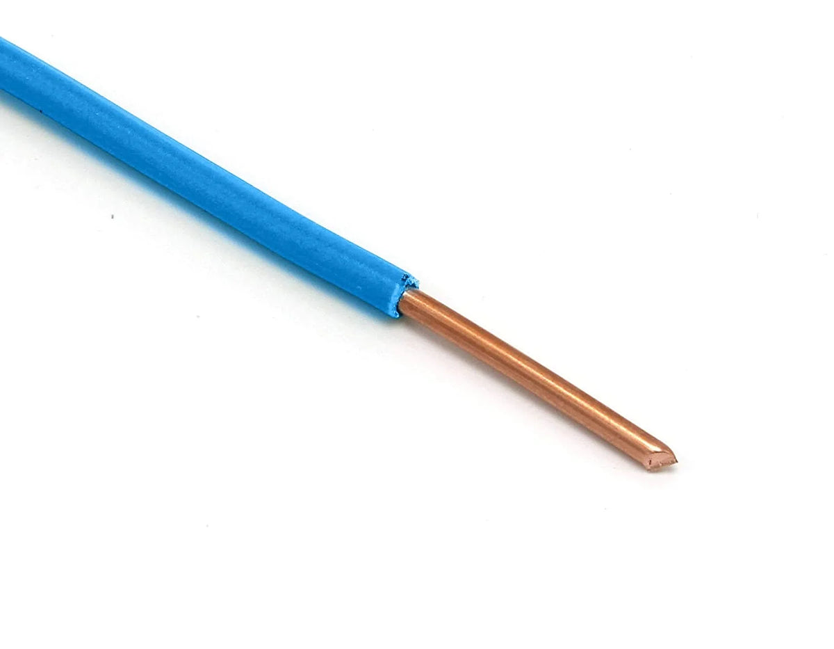 12 AWG Blue Insulated Solid Copper THHN THWN Wire 50 Feet U370572